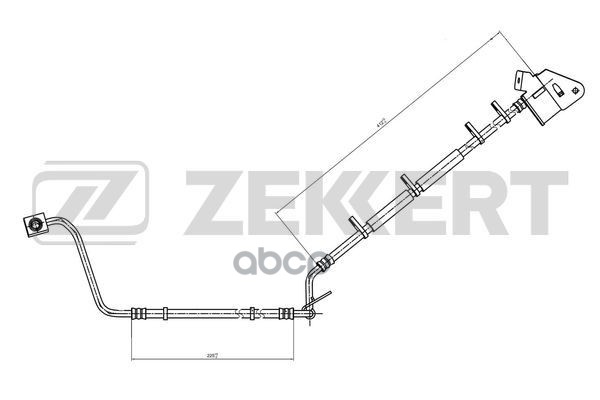 фото Шланг тормозной передний правый jeep grand cherokee ii 99- zekkert арт. bs9490