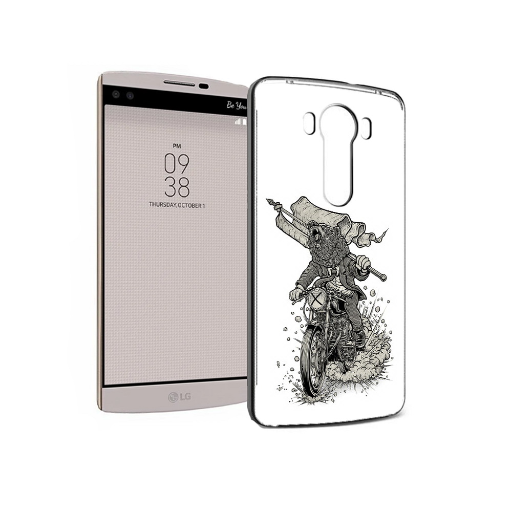 Чехол MyPads Tocco для LG V10 медведь на мотоцикле (PT25325.78.467)
