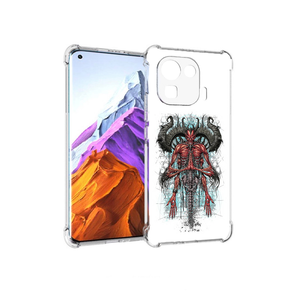 

Чехол MyPads Tocco для Xiaomi 11 Pro дьявол (PT144585.286.340), Прозрачный, Tocco