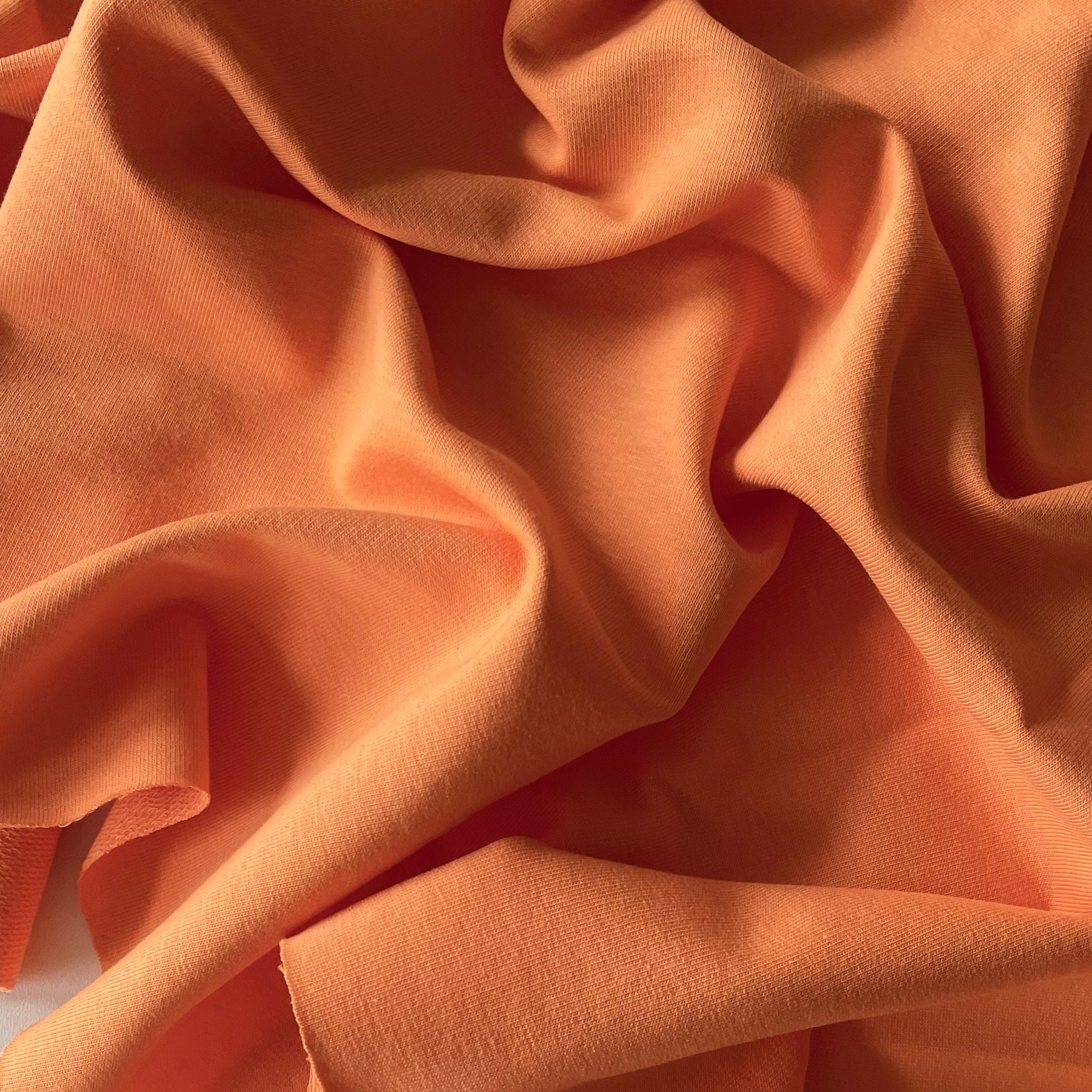 Ткань футер 2-нитка MamiMa fabric 04051 грейпфрутовый смузи, отрез 100x185 см