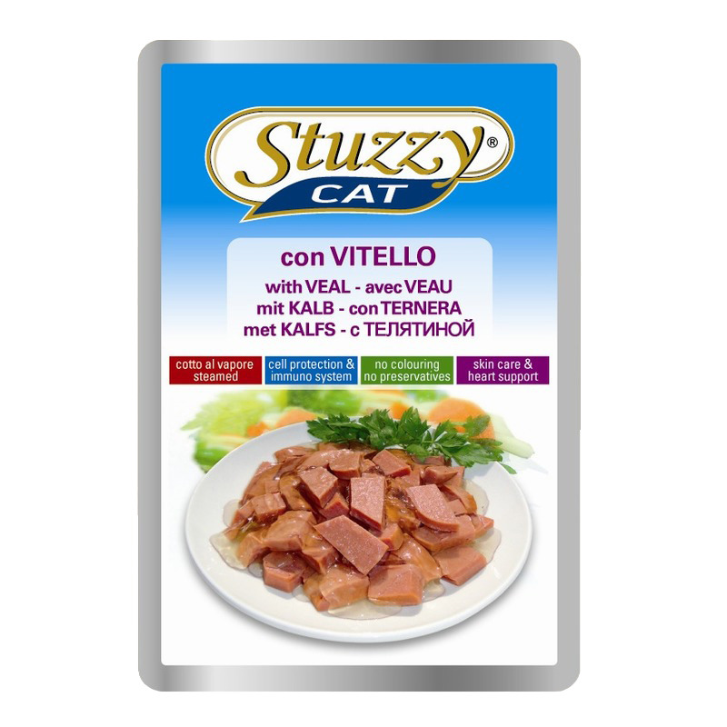 фото Влажный корм для кошек stuzzy, телятина, 24шт, 100г