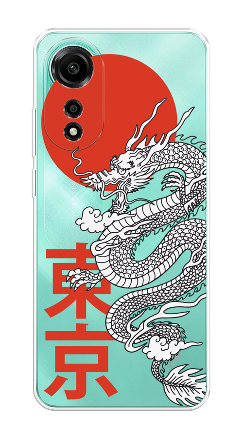 

Чехол на Oppo A78 4G "Китайский дракон", Черный;красный;белый, 2514750-1