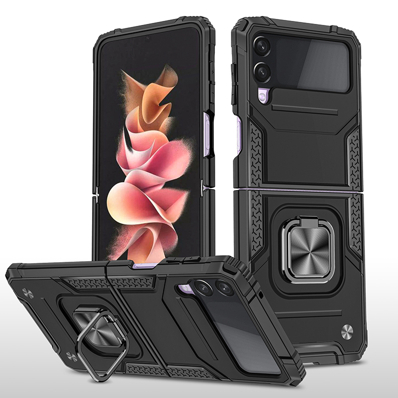 фото Противоударный чехол legion case для samsung galaxy z flip 3 (черный) black panther