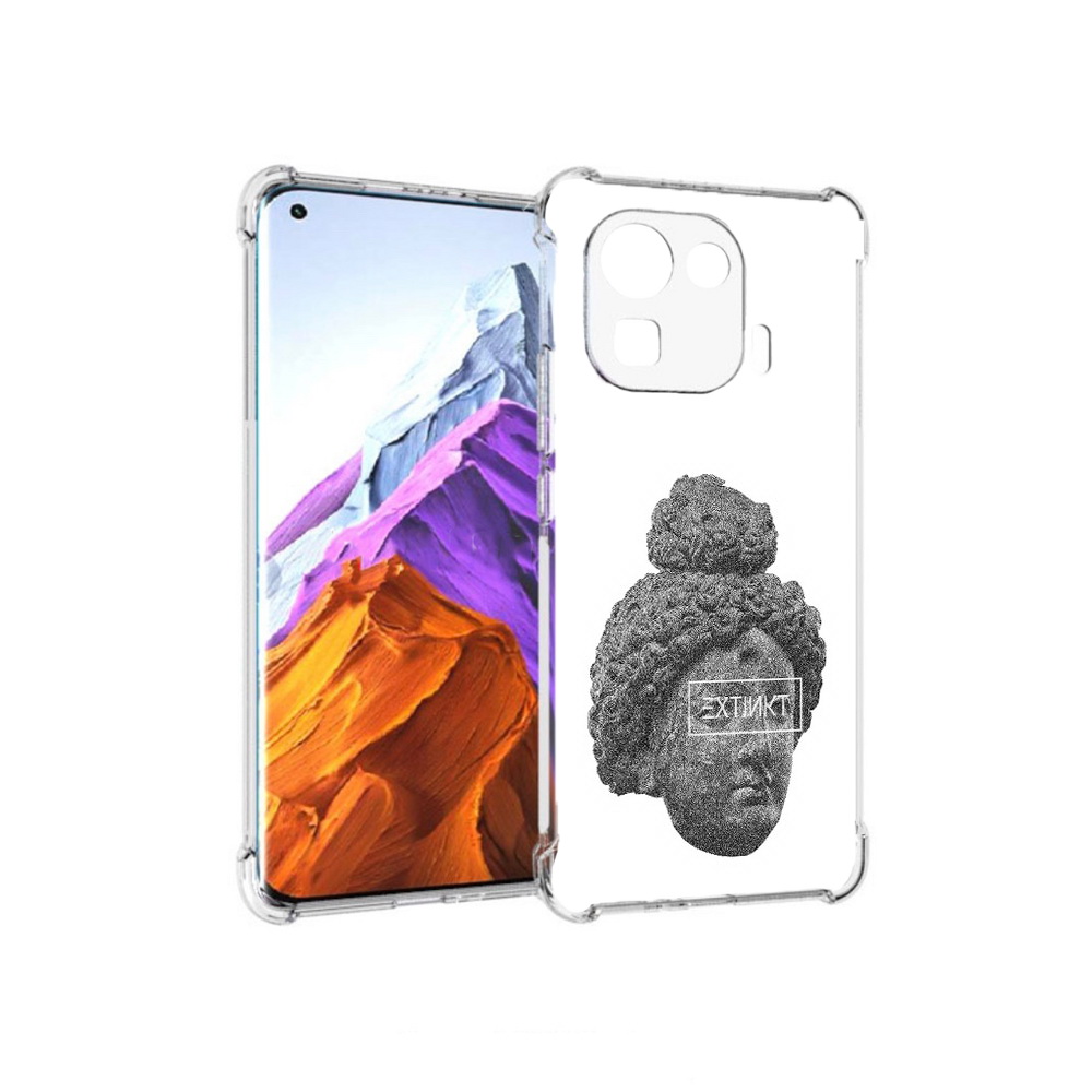 

Чехол MyPads Tocco для Xiaomi 11 Pro каменное лицо девушки (PT144585.286.383), Прозрачный, Tocco
