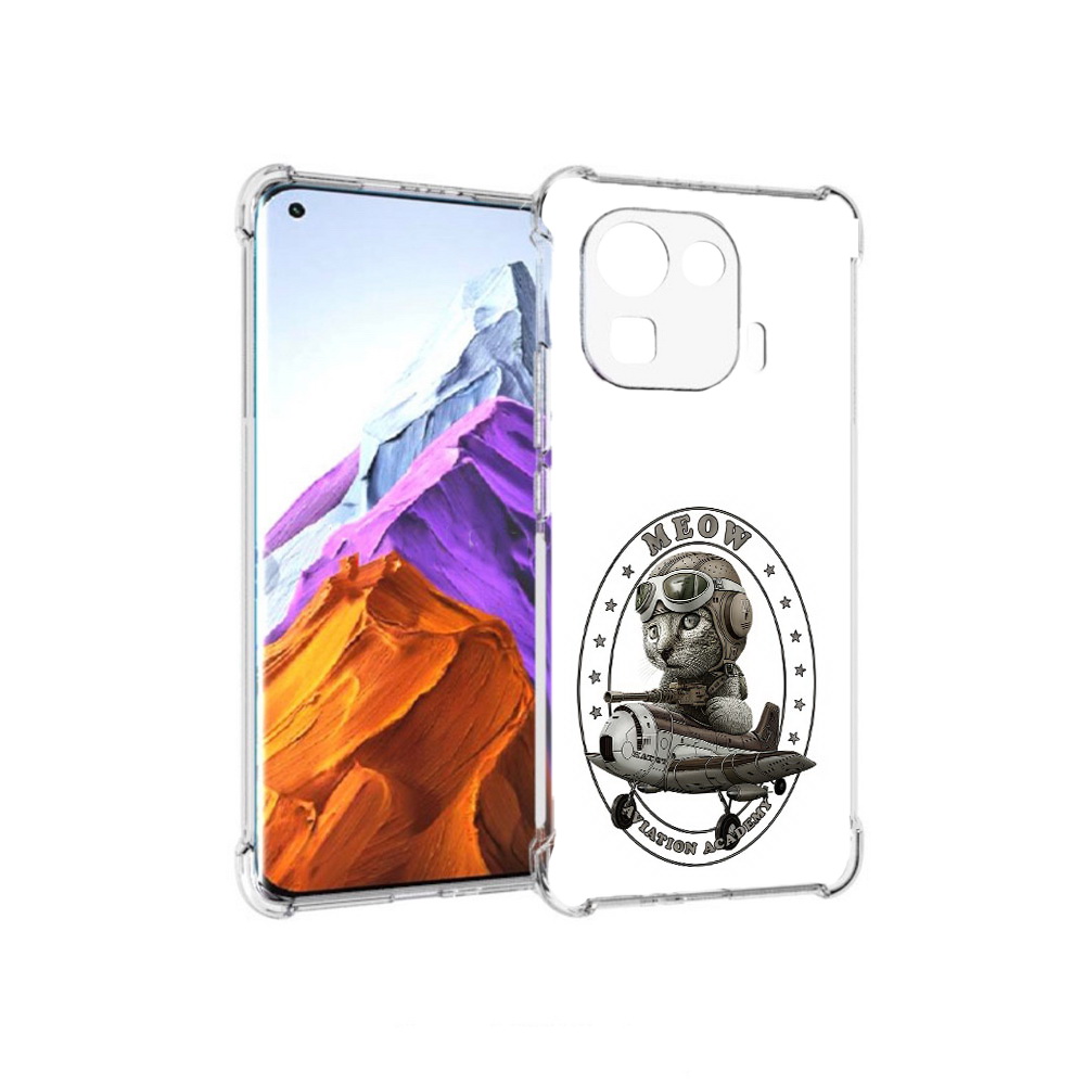 

Чехол MyPads Tocco для Xiaomi 11 Pro кот в самолете (PT144585.286.395), Прозрачный, Tocco