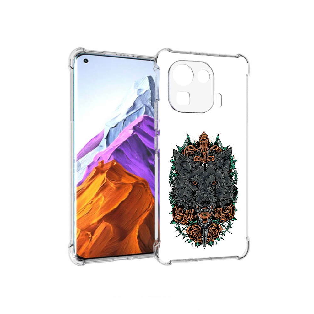 

Чехол MyPads Tocco для Xiaomi 11 Pro красивый злой волк (PT144585.286.409), Прозрачный, Tocco