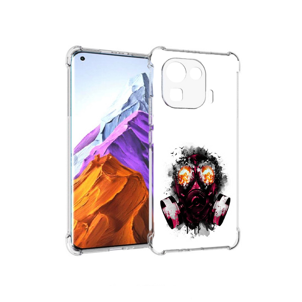 

Чехол MyPads Tocco для Xiaomi 11 Pro красный противогаз (PT144585.286.412), Прозрачный, Tocco
