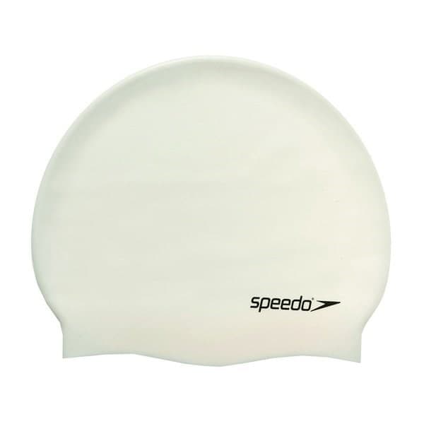 

Шапочка для плавания Speedo Plain Flat Silicone Cap арт.8-709910010, Белый