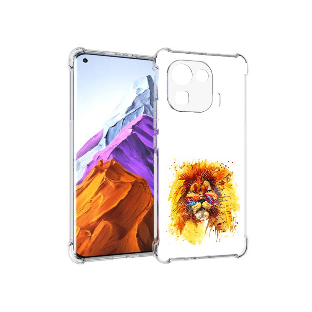 

Чехол MyPads Tocco для Xiaomi 11 Pro лев в очках (PT144585.286.436), Прозрачный, Tocco