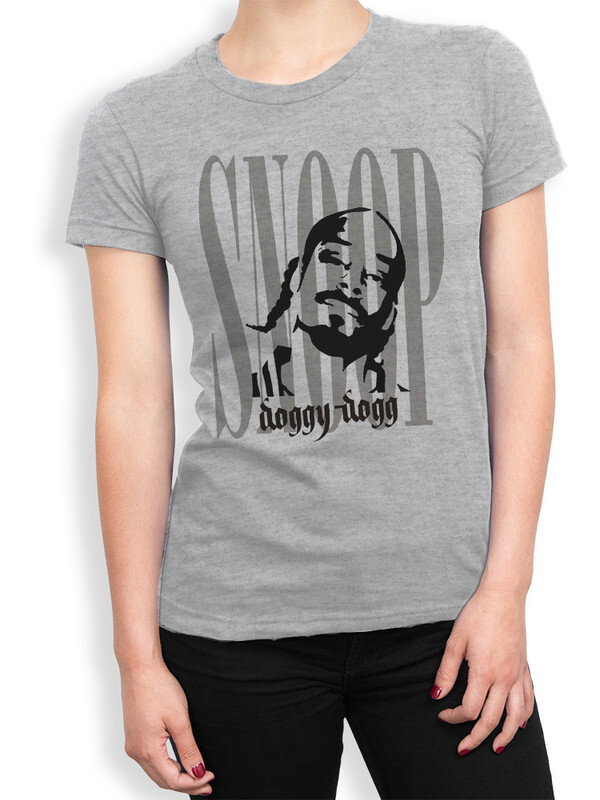 

Футболка женская Dream Shirts Снуп Дог - Snoop Dogg серая XL, Снуп Дог - Snoop Dogg