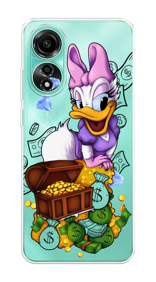 

Чехол на Oppo A78 4G "Rich Daisy Duck", Коричневый;белый;фиолетовый, 2514750-1