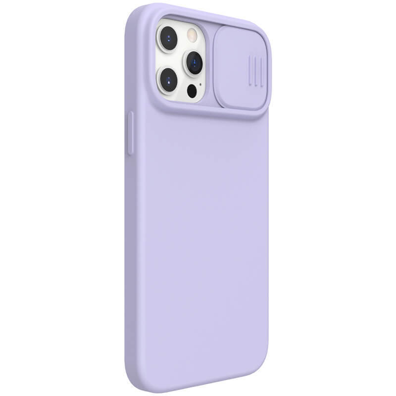 фото Накладка nillkin camshield silky magnetic silicone case для iphone 12 pro max (фиолетовый)