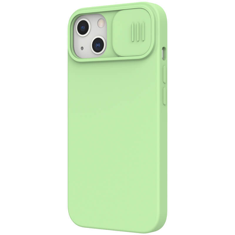 фото Накладка nillkin camshield silky magnetic silicone case для iphone 13 (салатовый)