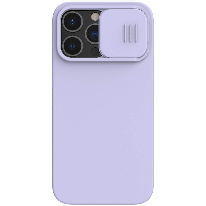 фото Накладка nillkin camshield silky magnetic silicone case для iphone 13 pro (фиолетовый)