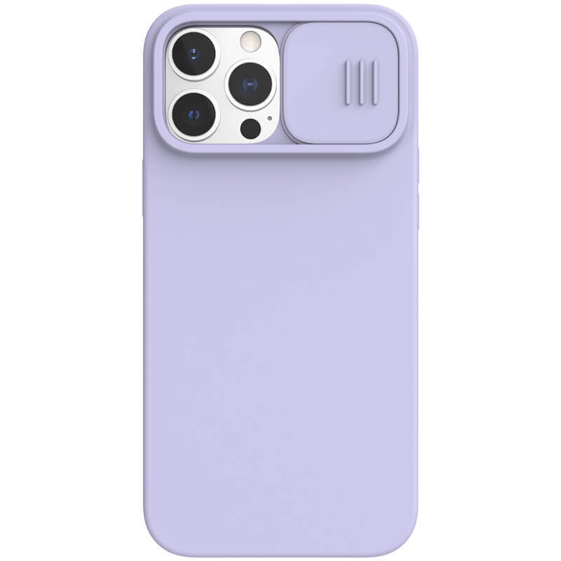 фото Накладка nillkin camshield silky magnetic silicone case для iphone 13 pro max (фиолетовый)