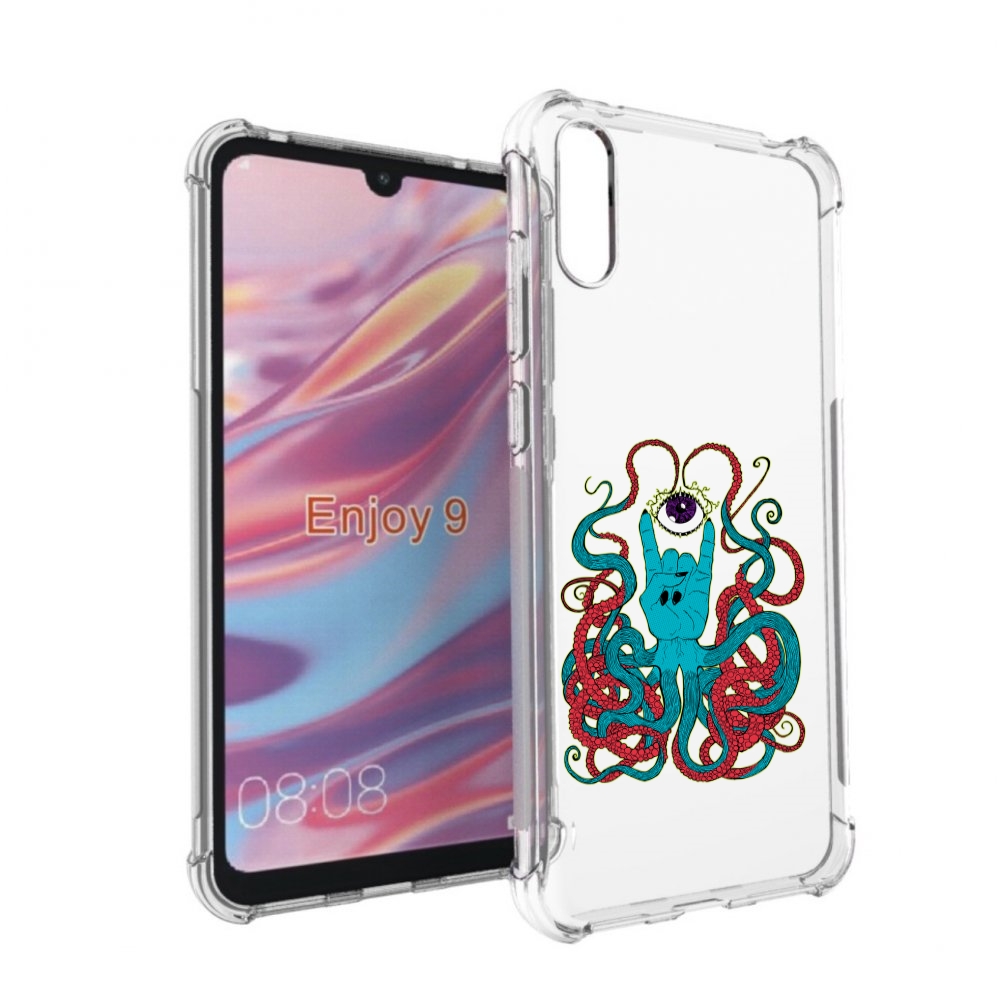 

Чехол бампер MyPads осьминог-рука абстракция для Huawei Enjoy 9., Прозрачный, Tocco
