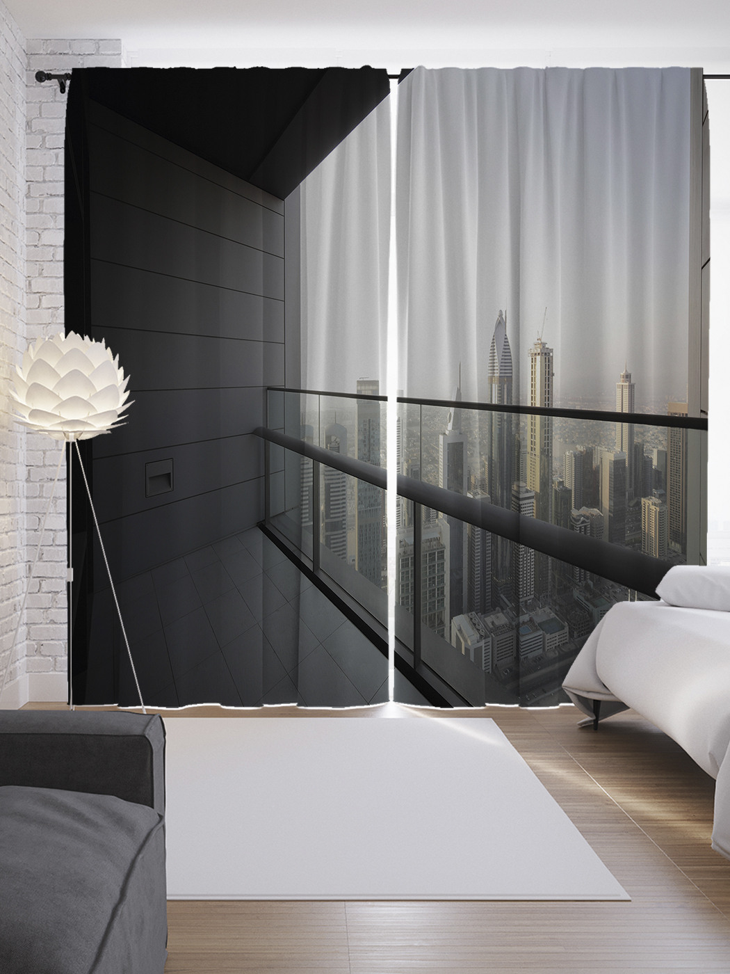 

Шторы JoyArty с фотопечатью "Вид на мегаполис" из сатена, 290х265 см, Вид на мегаполис