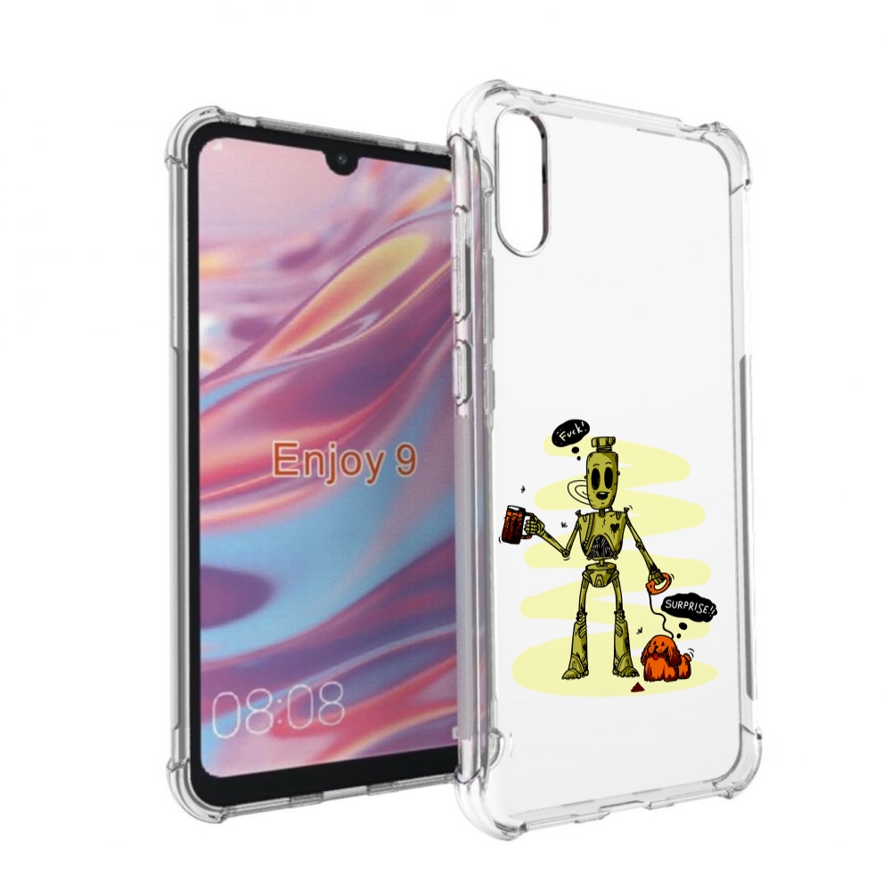 

Чехол бампер MyPads прикольный робот для Huawei Enjoy 9., Прозрачный, Tocco