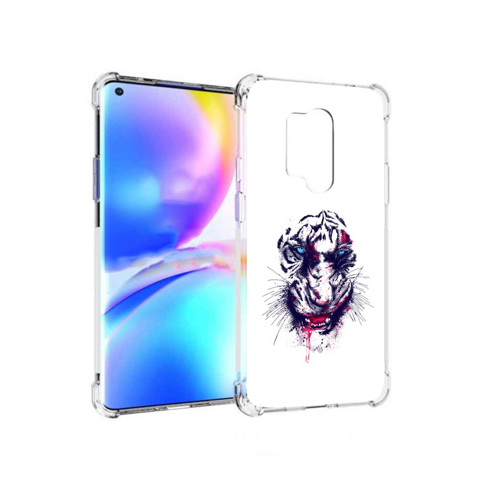 

Чехол MyPads Tocco для OnePlus 8 Pro безумный тигр (PT148281.139.228), Прозрачный, Tocco