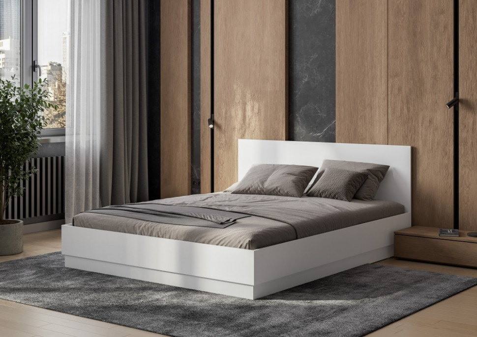 Кровать Айден КР06-1600 белый ЛДСПбелый ЛДСП 13620₽