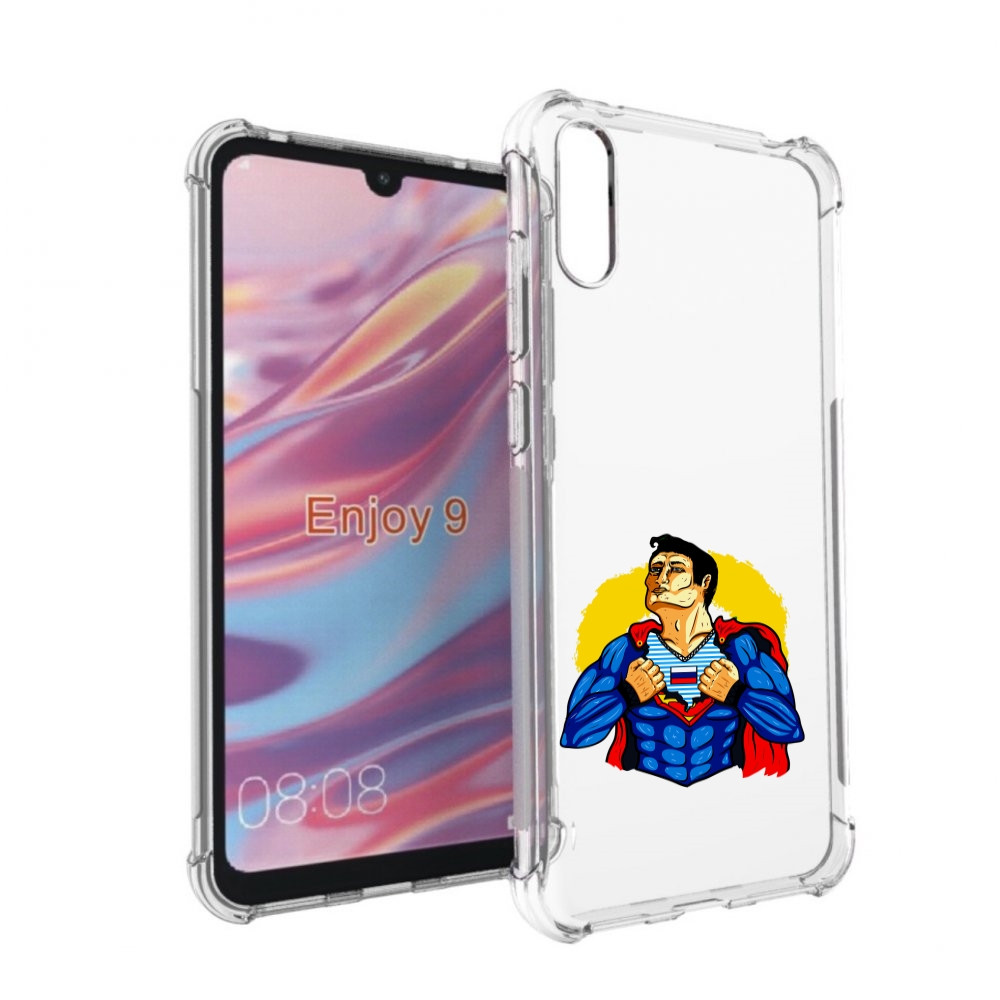 Чехол бампер MyPads русский супермен для Huawei Enjoy 9.