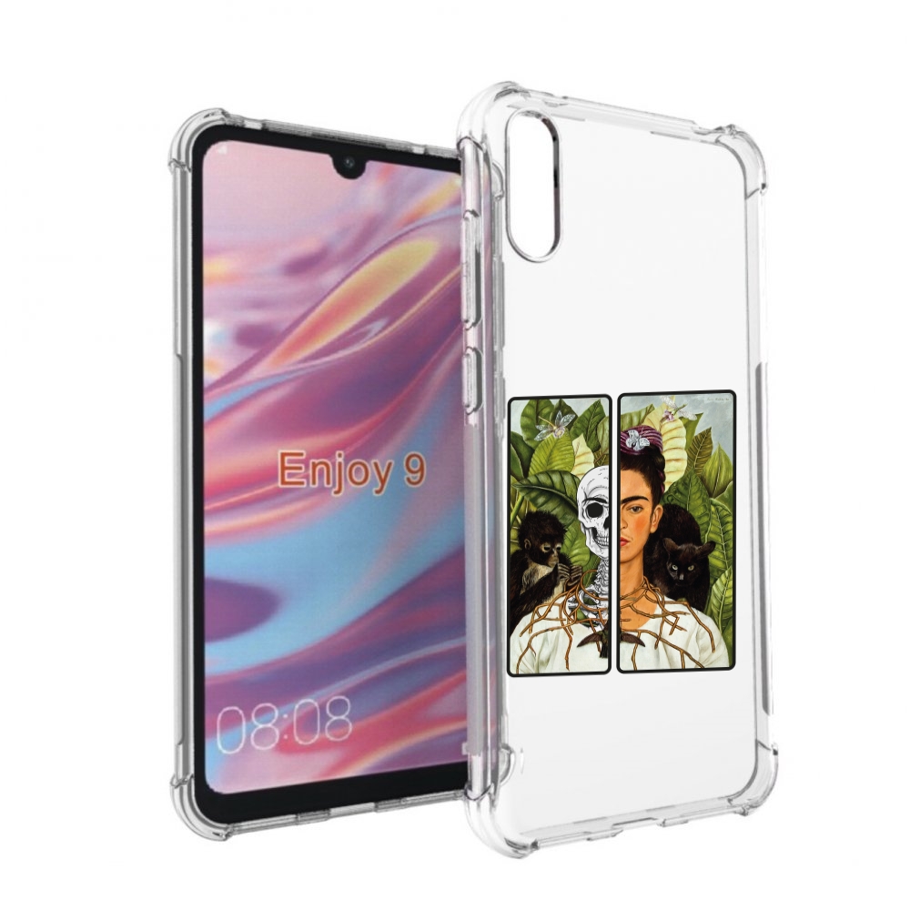 

Чехол бампер MyPads сдвоенная картинка девушка скелет для Huawei, Прозрачный, Tocco