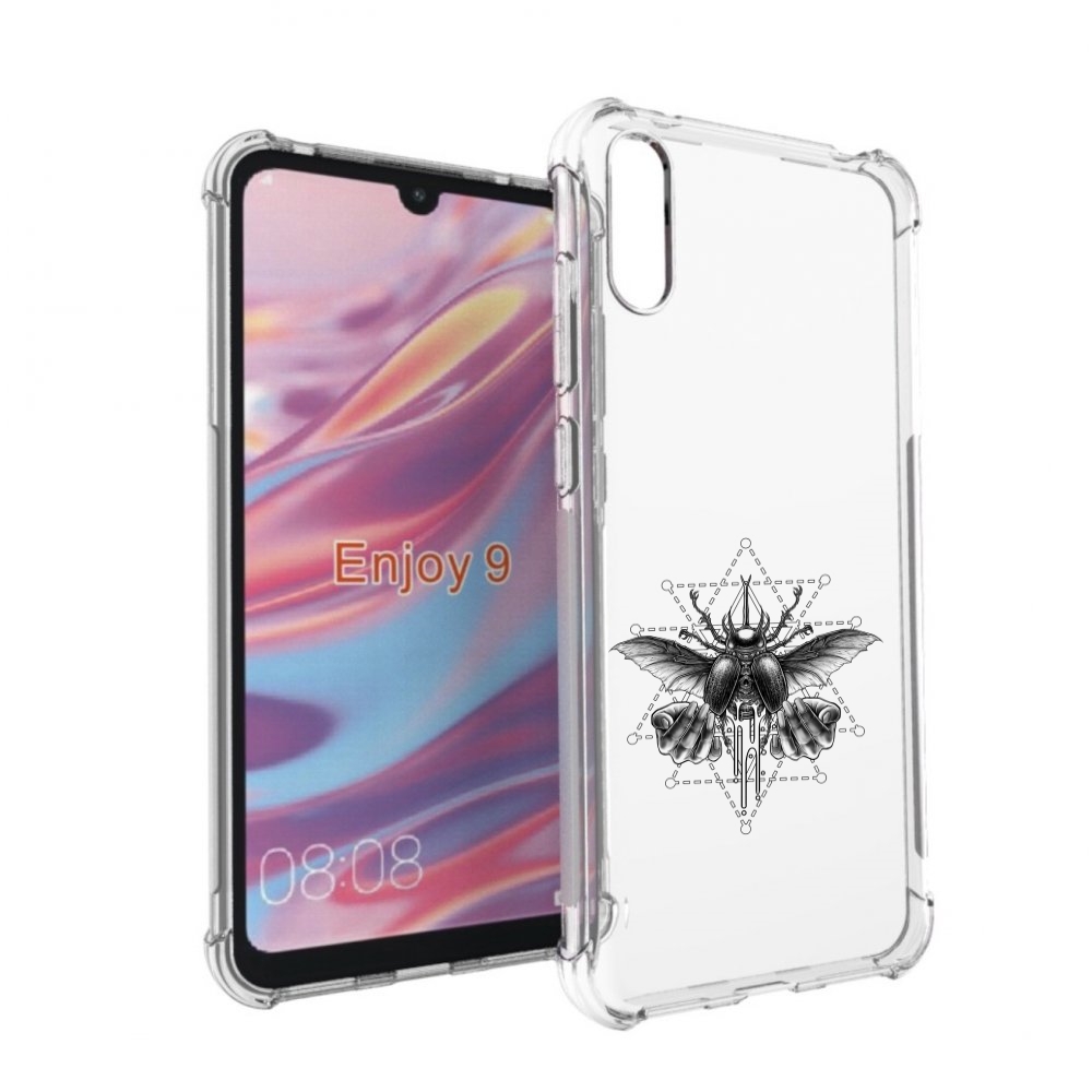 

Чехол бампер MyPads скарабей для Huawei Enjoy 9., Прозрачный, Tocco