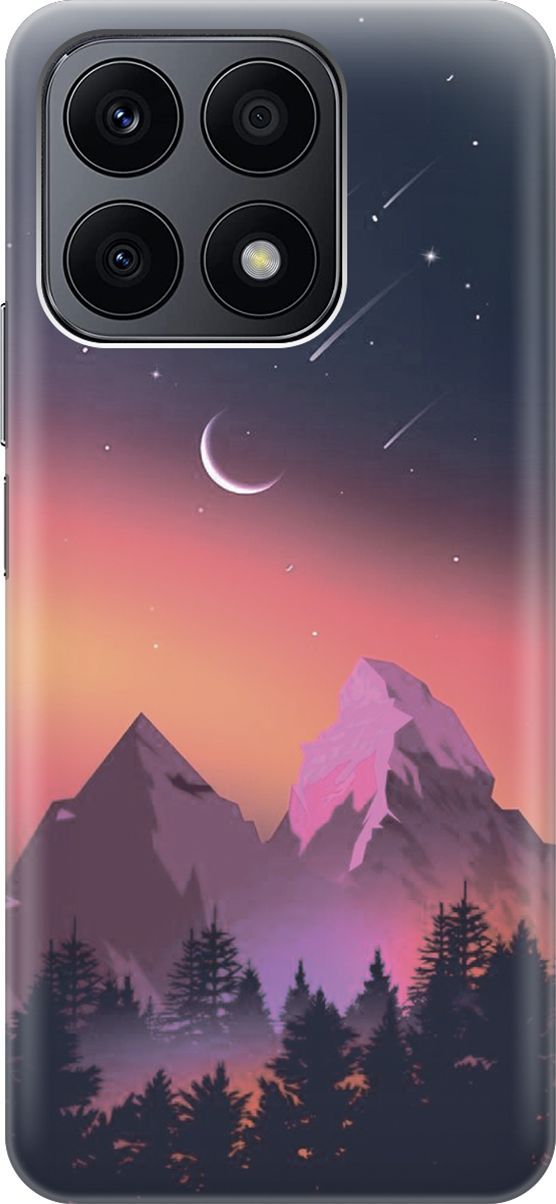 

Силиконовый чехол на Honor X8a с принтом "Горы и звездопад", Оранжевый;черный, 158888