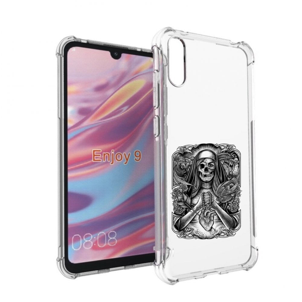 

Чехол бампер MyPads скелет с сердцем для Huawei Enjoy 9., Прозрачный, Tocco