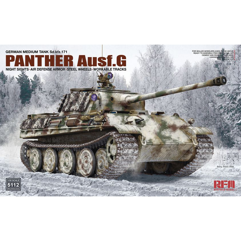 

Сборная модель Rye Field Model 1/35 Танк Sd Kfz 171 Panther G с прибором ночного RM-5112