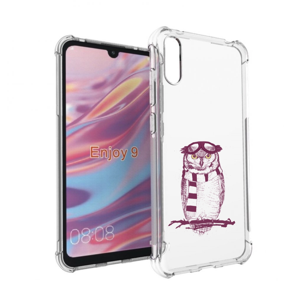 

Чехол бампер MyPads сова-летчик для Huawei Enjoy 9., Прозрачный, Tocco