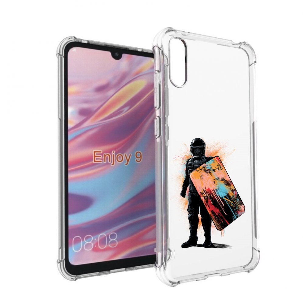 

Чехол бампер MyPads солдат с красочным щитом для Huawei Enjoy 9., Прозрачный, Tocco