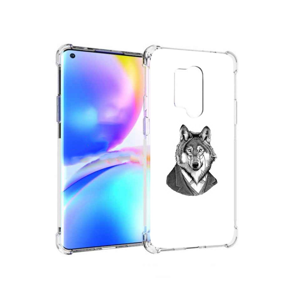 

Чехол MyPads Tocco для OnePlus 8 Pro волк в пиджаке (PT148281.139.266), Прозрачный, Tocco