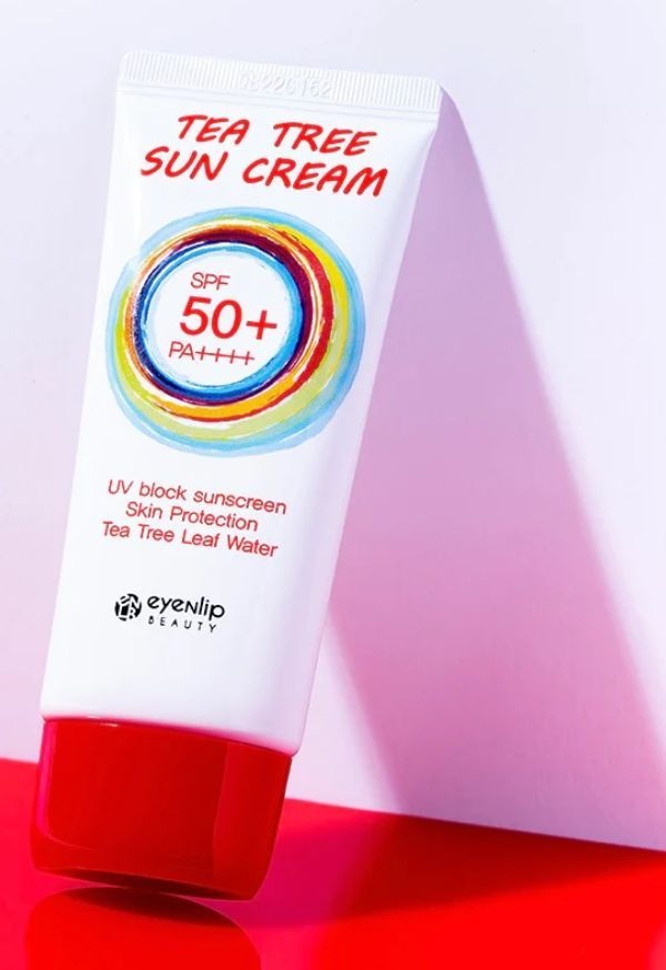 Крем для лица Eyenlip солнцезащитный с экстрактом чайного дерева Tea Tree Sun Cream 50мл