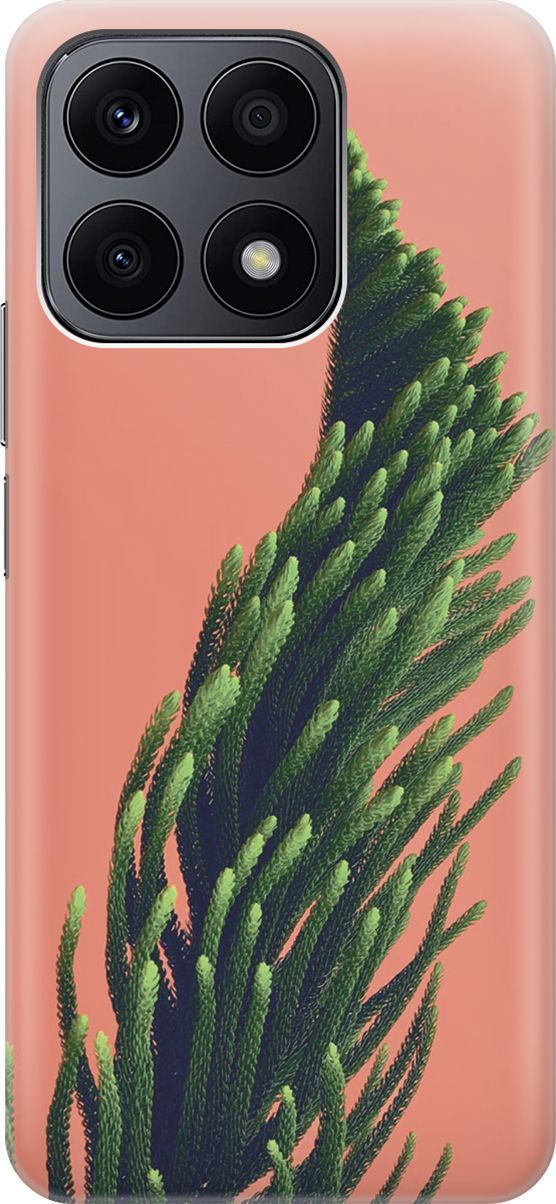 

Силиконовый чехол на Honor X8a с принтом "Хвоя на розовом", Зеленый;розовый, 158888