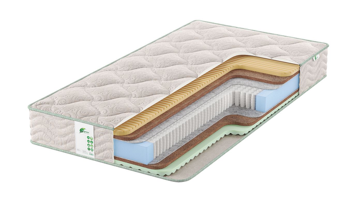 

Матрас анатомический пружинный Agreen Try Santiago 140х200х25, Белый, Try Santiago