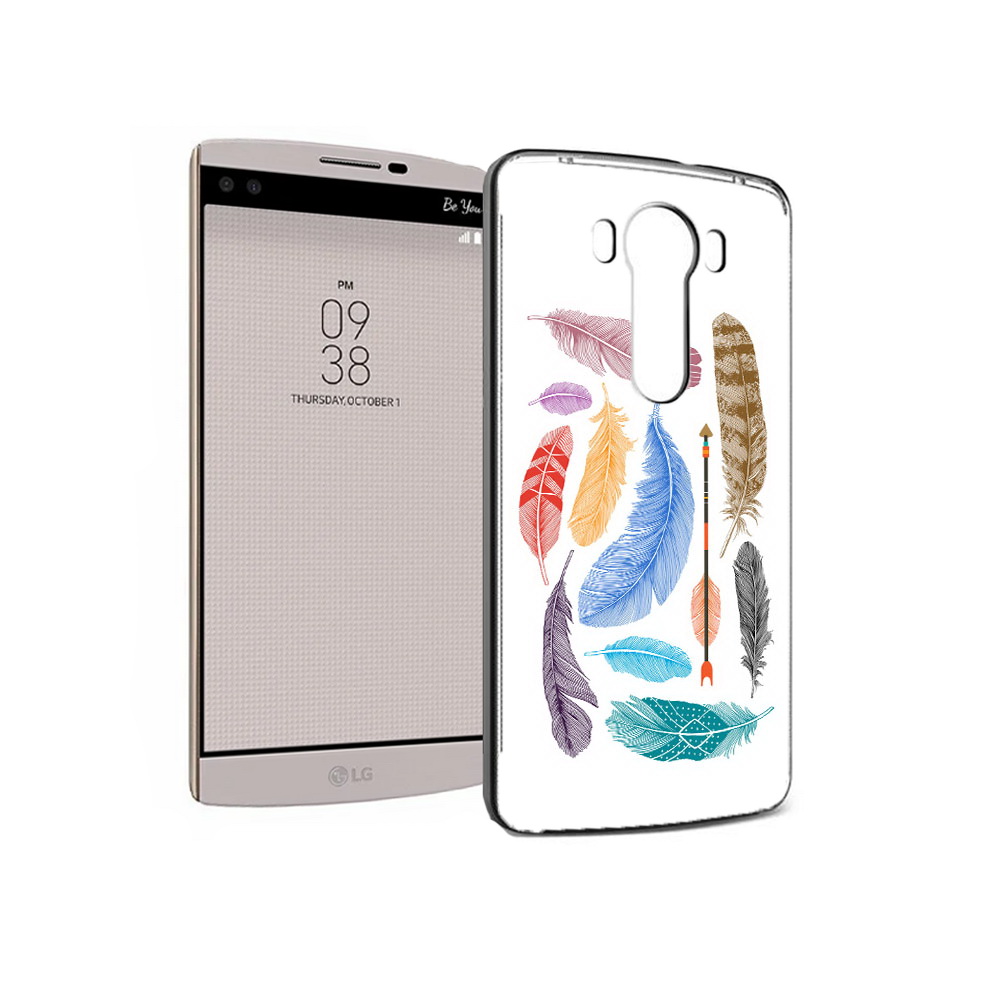 

Чехол MyPads Tocco для LG V10 разноцветные перья (PT25325.78.572), Прозрачный, Tocco
