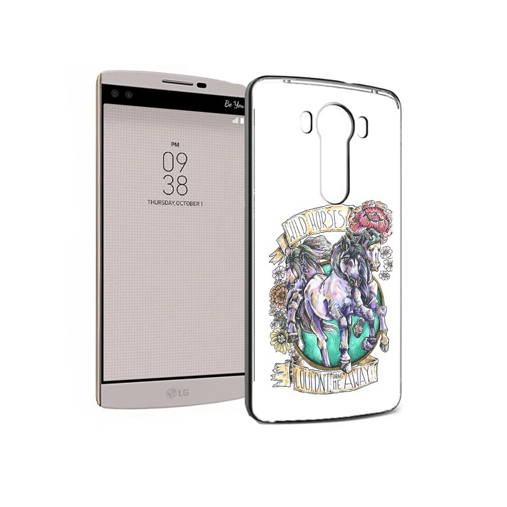 

Чехол MyPads Tocco для LG V10 рисунок коней в цветах (PT25325.78.582), Прозрачный, Tocco