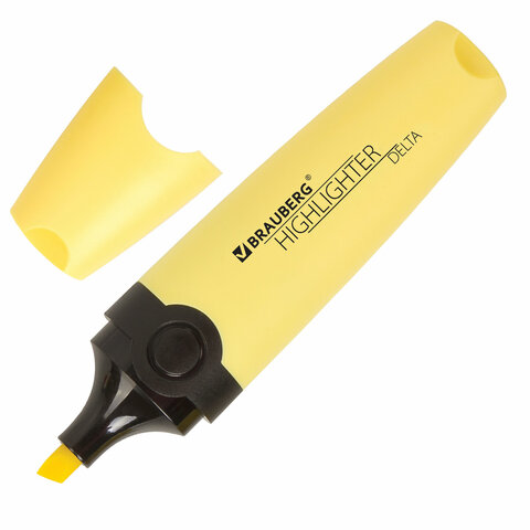 

Текстовыделитель BRAUBERG "DELTA PASTEL", ВАНИЛЬ, линия 1-5 мм, 151729, Желтый