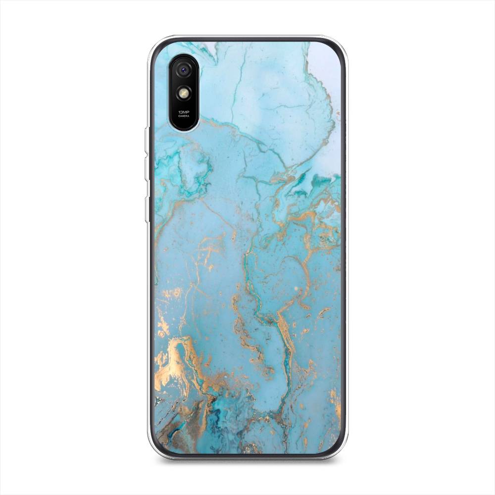 фото Чехол awog "голубой мрамор рисунок" для xiaomi redmi 9a