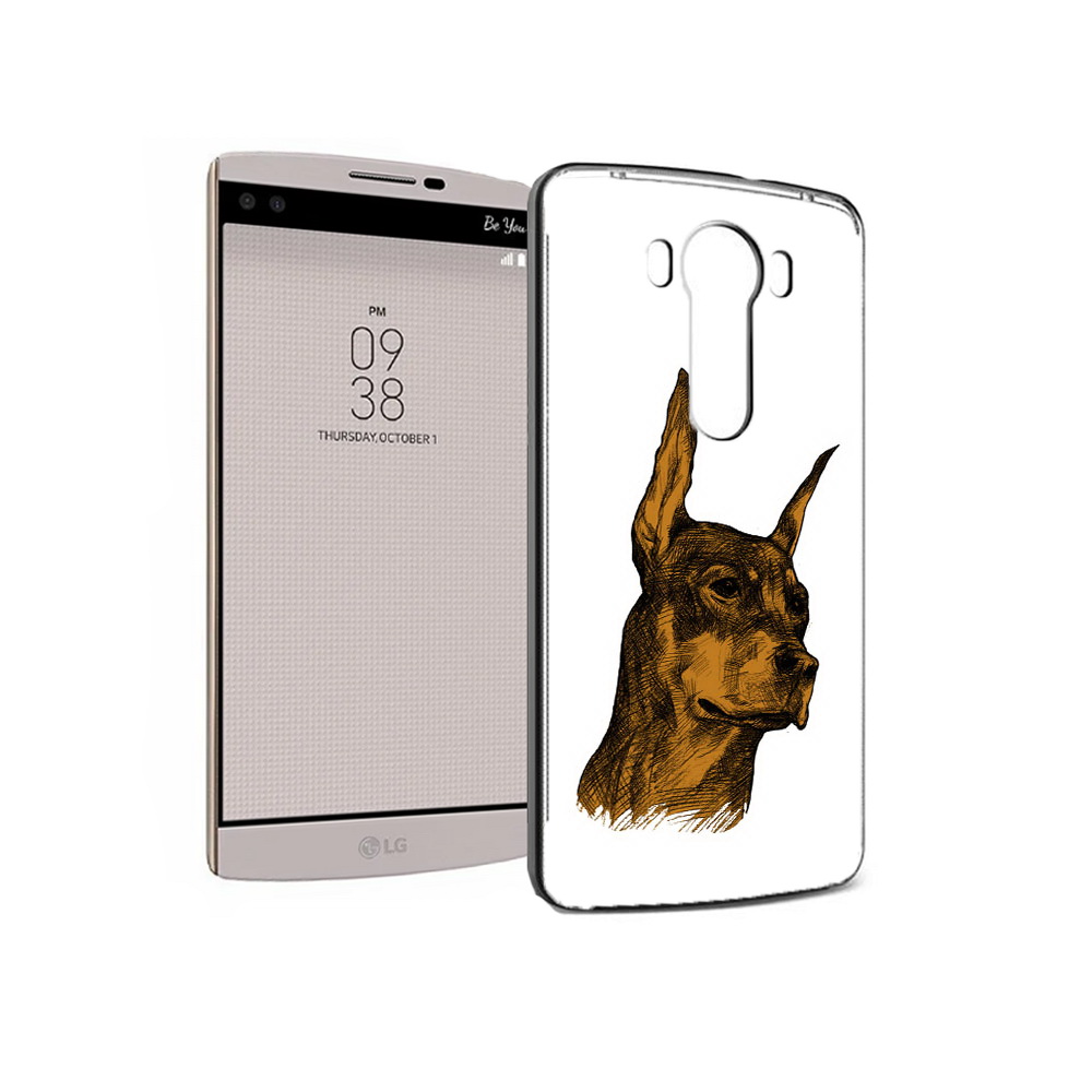 

Чехол MyPads Tocco для LG V10 скетч доберман (PT25325.78.605), Прозрачный, Tocco