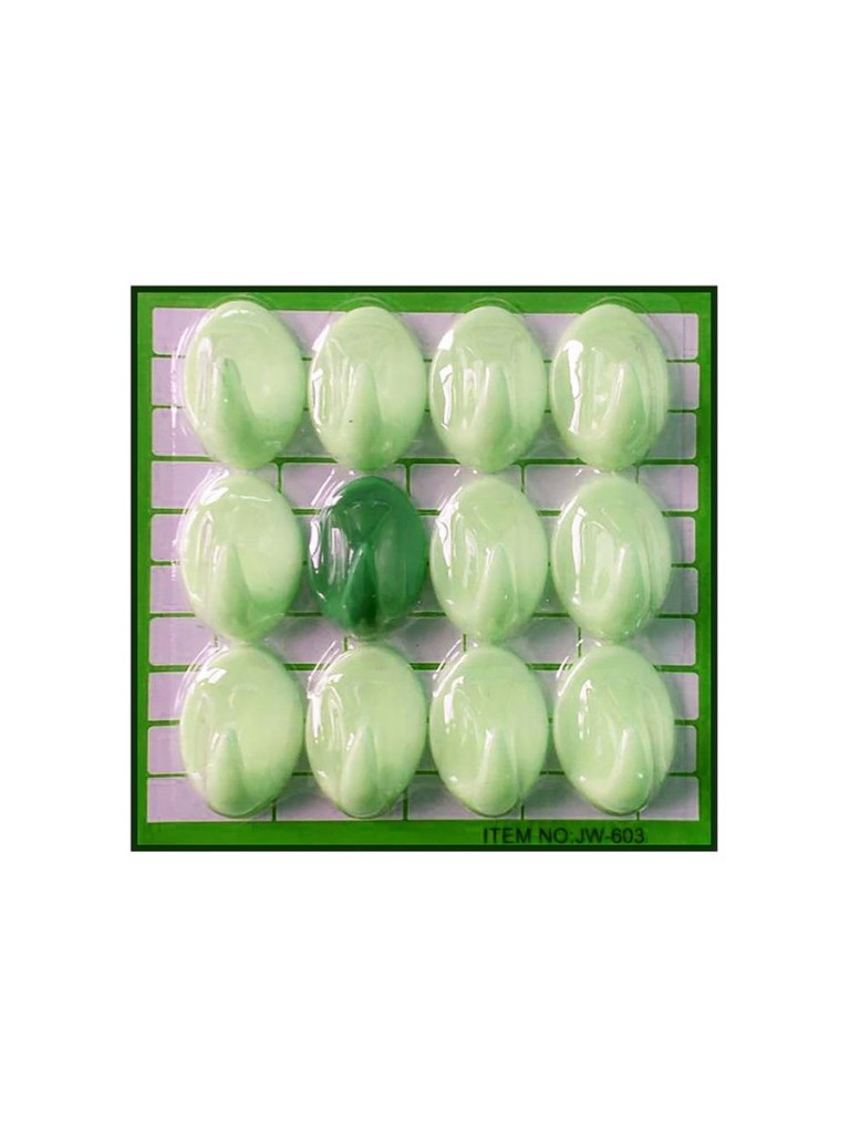 фото Набор пластмассовых крючков suction cups, 12 шт (салатовый) nobrand