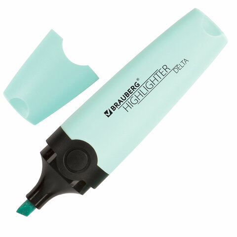 

Текстовыделитель BRAUBERG "DELTA PASTEL", БИРЮЗОВЫЙ, линия 1-5 мм, 1 шт, Голубой