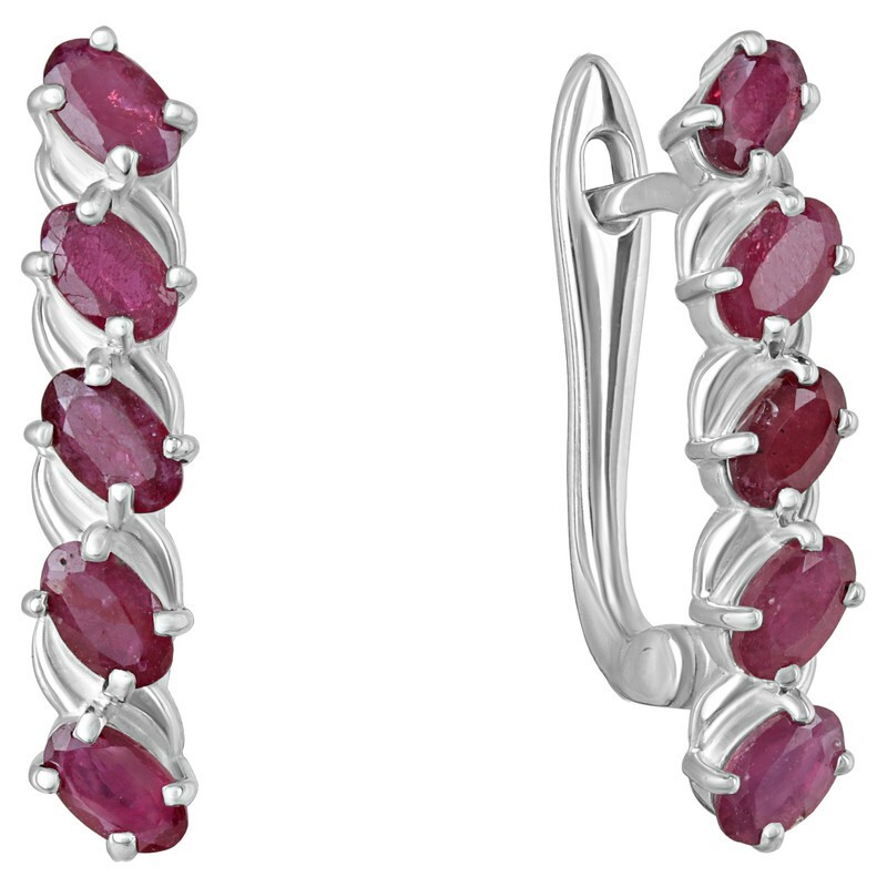 

Серьги из серебра с рубином LAZURIT-ONLINE 7980AG, 7980AG