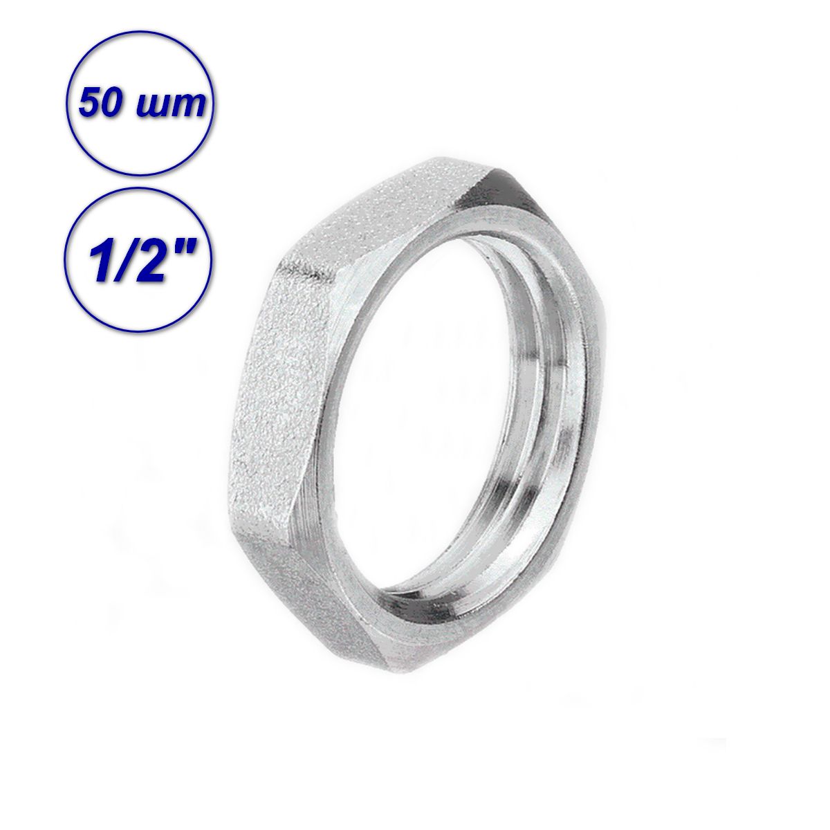 

Контргайка Aqualink 1/2"вн (50шт) 02481-SB, Серебристый, 02481