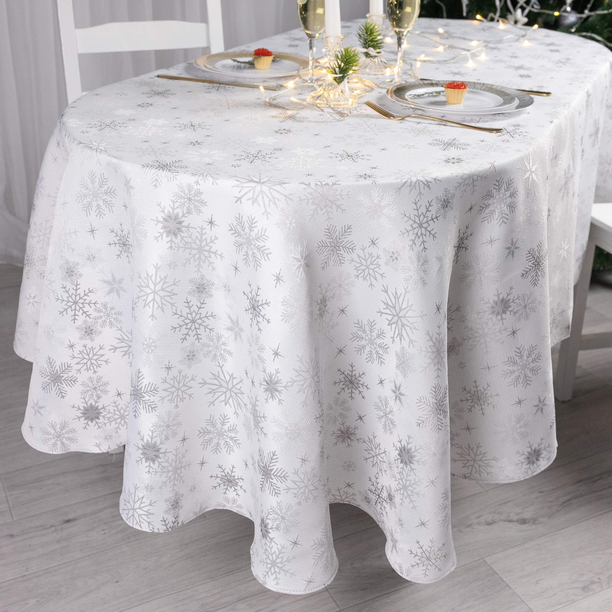 

Скатерть Wellness Магия 250x150 см, Серый, Скатерть овальная