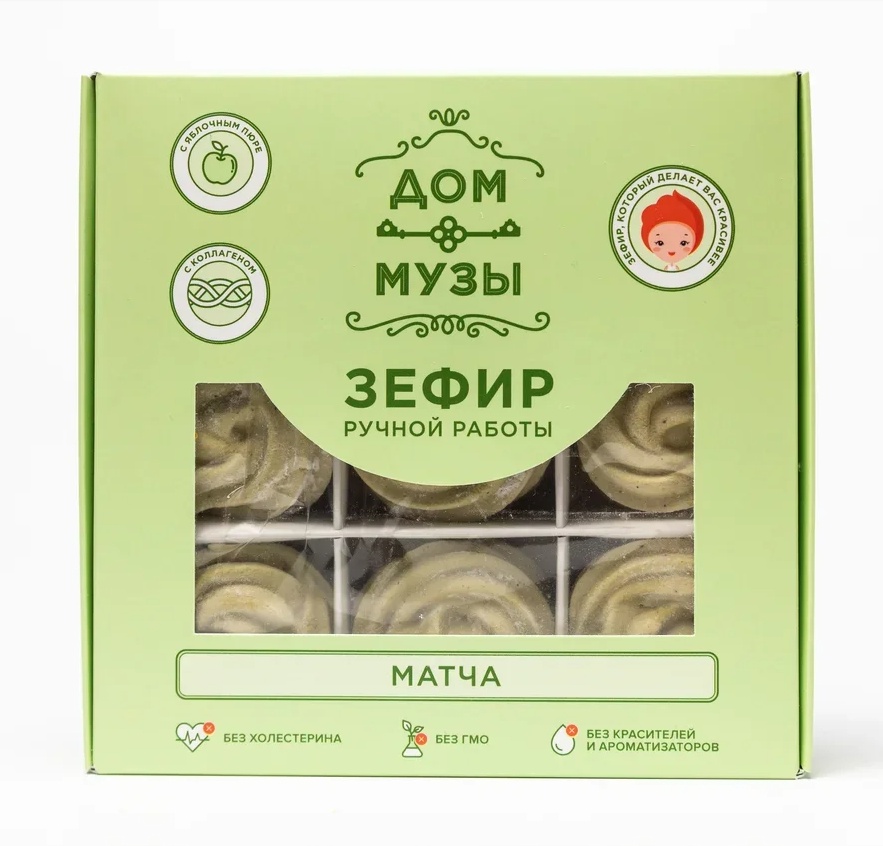 

Зефир ручной работы "Дом Музы" Матча 110г, Матча