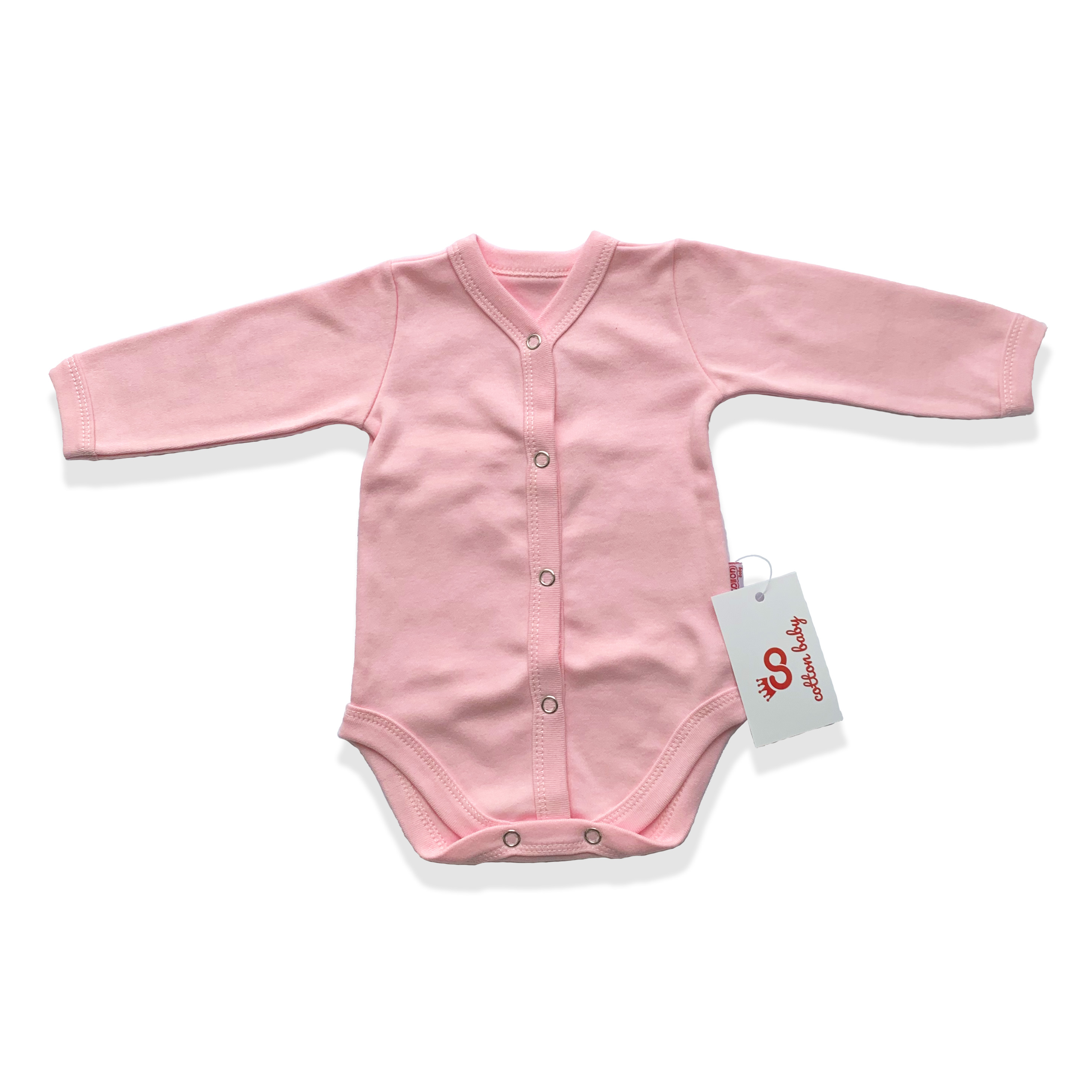 

Боди детское Cotton Baby Боди Светло-розовый цвет розовый размер 68, Боди Светло-розовый