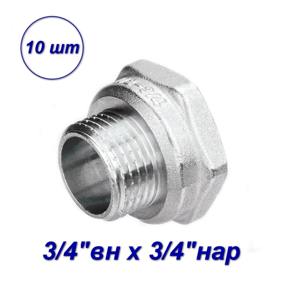 фото Переходник aqualink 3/4"нар x3/4"вн резьбовой для труб (10 шт) 02683-sb