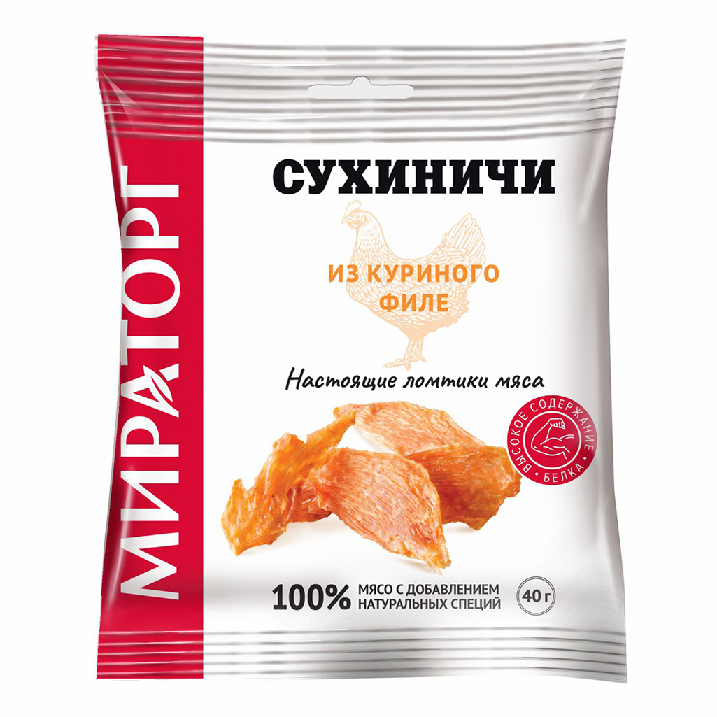 Сухиничи Мираторг из куриного филе сушеные 40 г